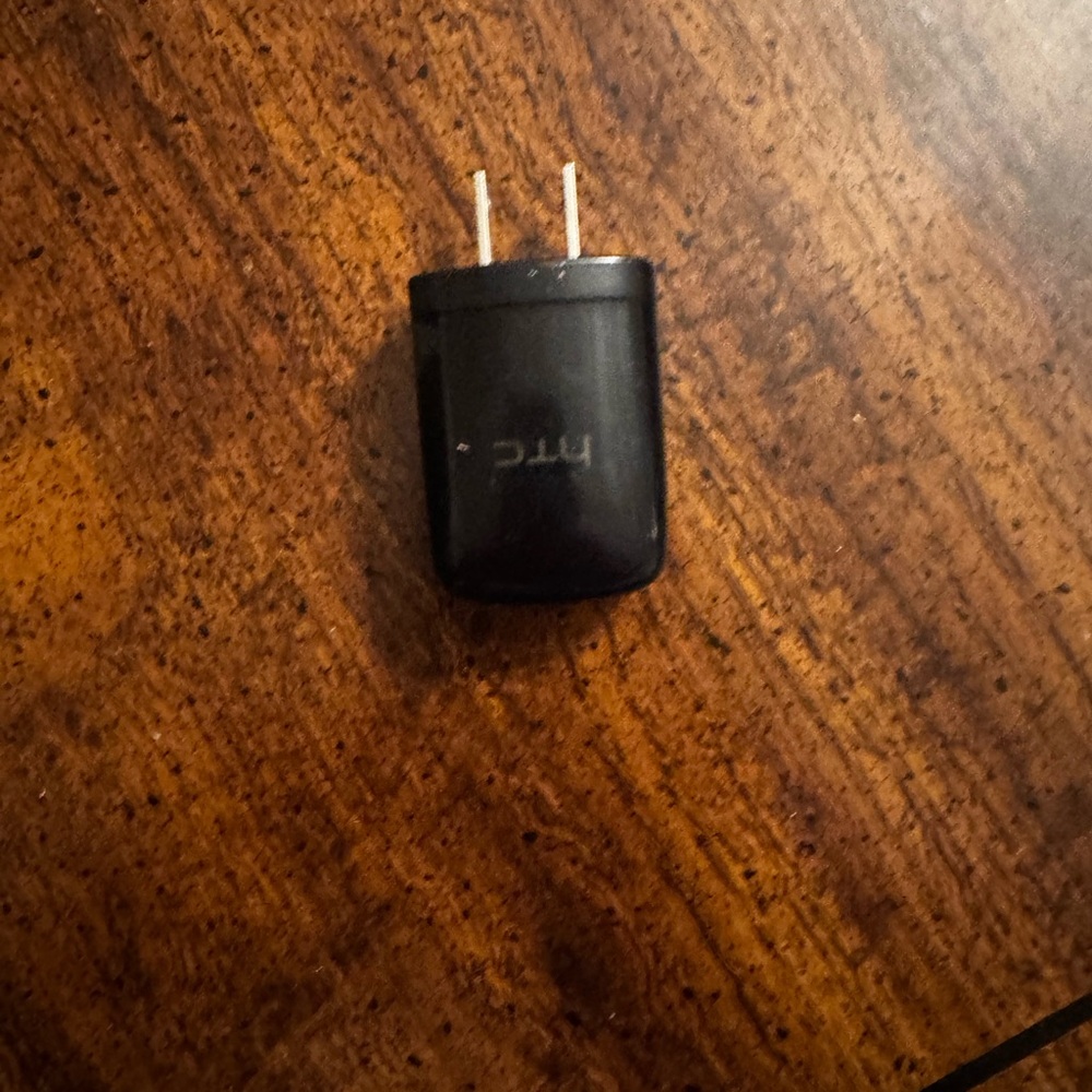 HTC Black Compact Wall Charger with Minimalist Design